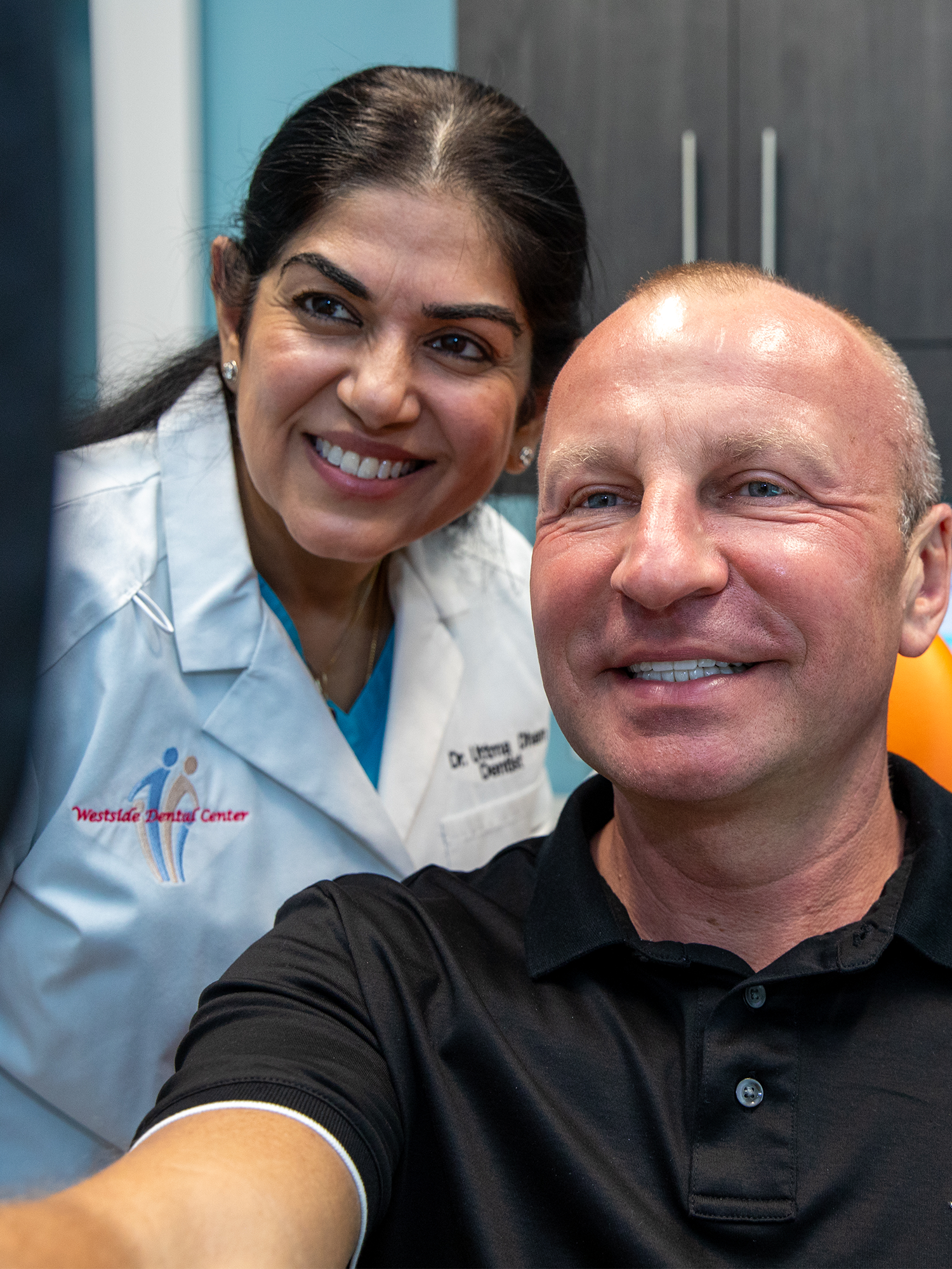 Dr. Dham and her patient Andrei